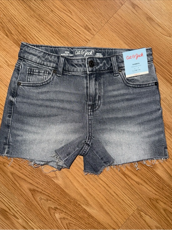 Cat & Jack Pants - Cat & Jack Girls Gray Cutoff Adjustable Waist Shorts NWT Size Large 10/12…241